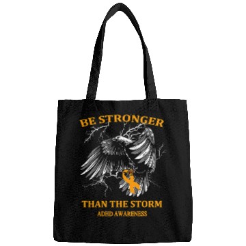 Discover ADHD Ribbon Be Stronger Than The Storm Bags