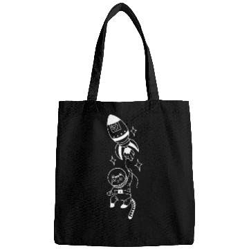 Discover Astronaut Cat Funny Flying Kitty Outer Space Cat Lover Bags