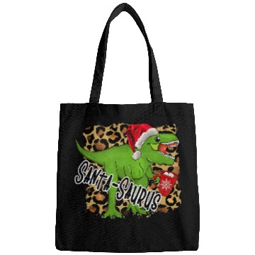 Discover Dinosaur Pet Santa Saurus Merry Christmas Dinosaur Hot Chocolate Leopard Bags