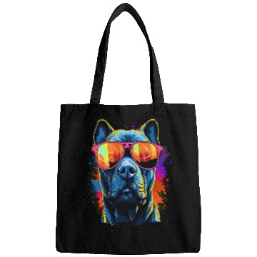 Discover Pitbull Pet Tough Cool Neon Pitbull Puppy Love Dog wearing Sun Glasses 5 Bags