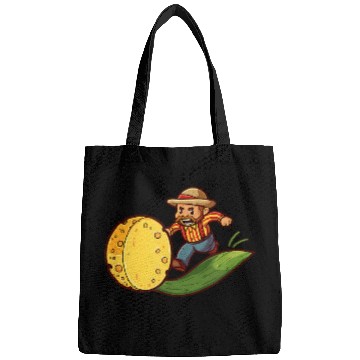 Discover Farmer Chasing Cheese Design Dairy Farmer Bags