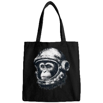 Discover Cosmic vintages Space Travel Astronaut Monkey Retro Helmet Bags