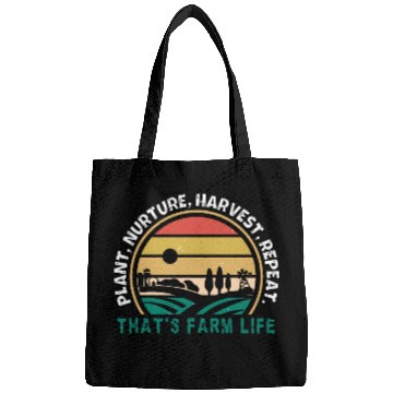 Discover Plant Nurture Harvest Repeat 2Thats Farm Life Retro Farmer Bags