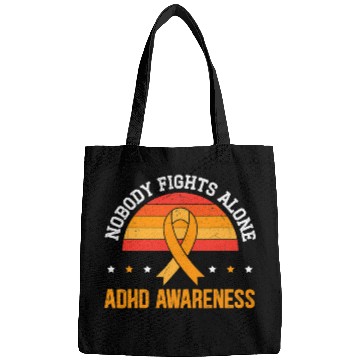 Discover ADHD Ribbon No Body Fights Alone ADHD Awareness Neurodiversity 21 Bags