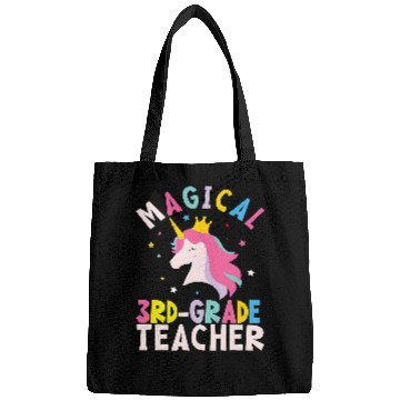 Discover Unicorn Pet Back To School 3rd Grade Teacher Bags