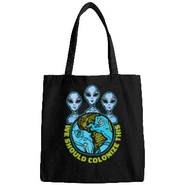 Discover Aliens UFO Space Aliens Solar System Galaxy Planets Space Colonization Bags