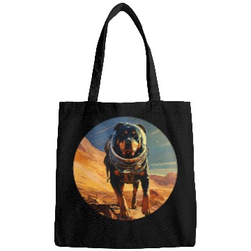 Discover Rottweiler Mars Funny Dog Astronaut Bags