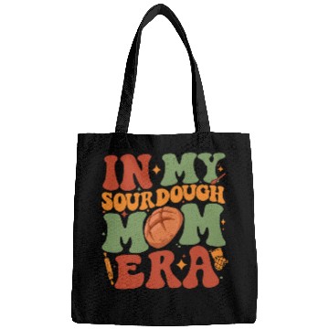 Discover In My Sourdough Era Groovy Bread Baking Sourdough Pun Baker Bags