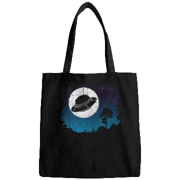 Discover Aliens UFO Abduction Night Full Moon Outer Space UFO Bags