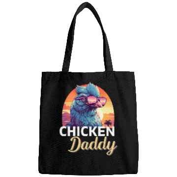 Discover Chicken Pet Daddy Retro Synthwave Bags