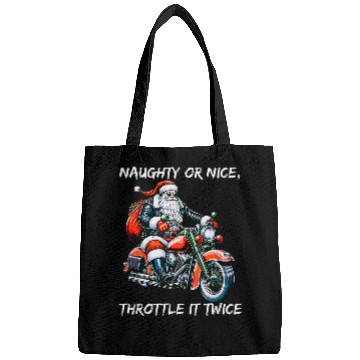Discover Naughty or Nice Throttle It Twice Motorcycle Christmas 21 Bags