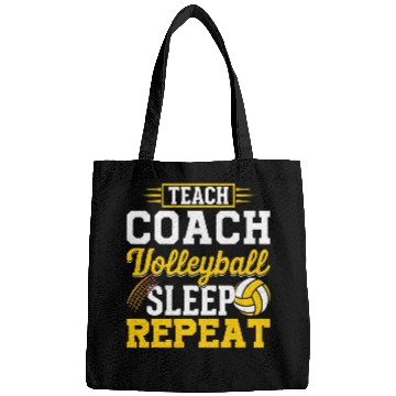 Discover Teach Coachs Volleyball Sleep Repeat Volleyball Coach Bags