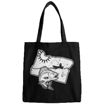 Discover Fishing Fun Retro Fishing Oregon State Mountain Bags