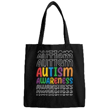 Discover Autism Puzzle Modern Trendy Typography Illustration Bags