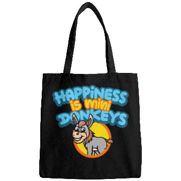Discover Happiness Is Mini Donkeys Rancher Farmer Miniature Donkey Bags