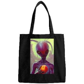 Discover Aliens UFO Loves Peach Bags