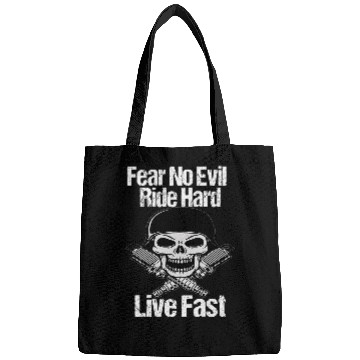 Discover Motorcycle Biker Fear No Evil Ride Hard Motorcycle Design Bags