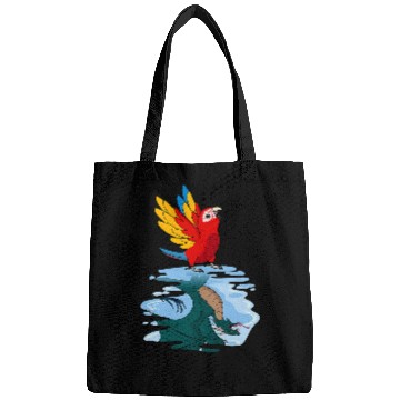 Discover Dragon Pet Parrot Dragon Reflection I Scarlet Macaw Bags