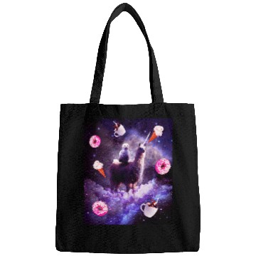 Discover Llama Pet Outer Space Owl Riding Llama Unicorns Donut Bags