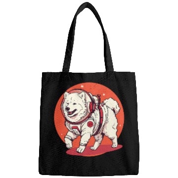 Discover Samoyed Mars Funny Dog Astronaut Bags