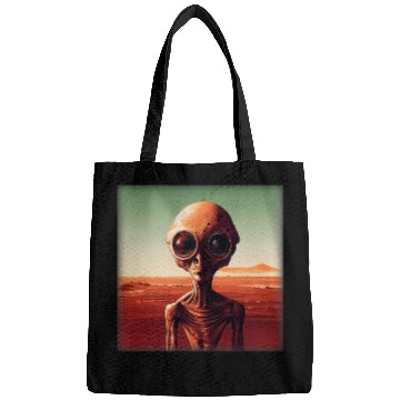 Discover Aliens UFO Flat Mars Alien Face Halloween Alien UFO Space Bags