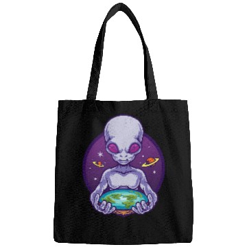 Discover Aliens UFO Flat Earth Bags
