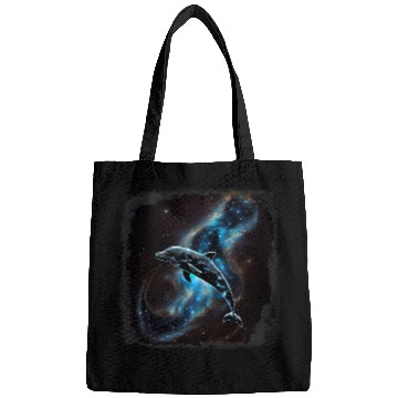 Discover Dolphin Pet Gift Awesome Galaxy Constellation Flying Space Bags