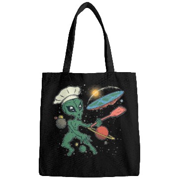 Discover Aliens UFO Flat Earth Pizza Chef Bags