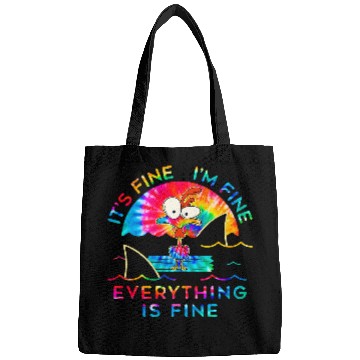 Discover Chicken Pet Tie Dye Its Fine Im Fine Everything Is Fine Bags