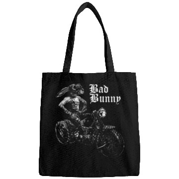 Discover Bad Bunny Funny Easter Retro Motorcycle for Men Bags