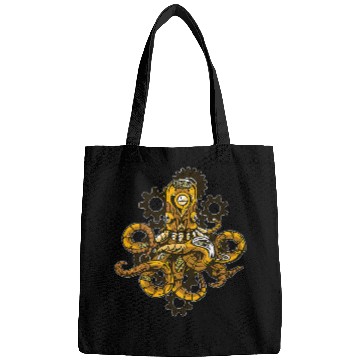 Discover Octopus Pet Steampunk Mechanical Clockwork Gears Victorian Era Bags