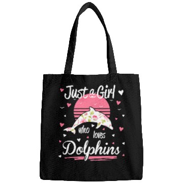 Discover Dolphin Pet Gift Design Just A Girl Who Loves Dolphins 18 Bags