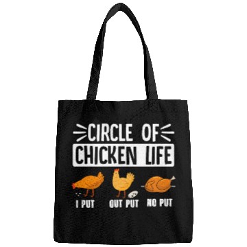 Discover Chicken Pet Funny Farmer Animal Circle Of Chicken Life Bags