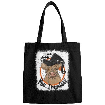 Discover Cow Pet Moo I Mean Boo ghosts Witch Cow Bleached Funny Halloween Bags