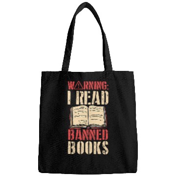 Discover Book Fun Warning I Read Banned Books School Reference Librarian Bags
