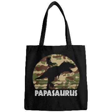 Discover Dinosaur Pet Papasaurus Camo Dinosaur Dad of 1 Fathers Day Bags