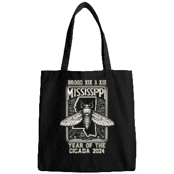 Discover Mississippi Map Brood XIX Brood XIII Year Of The Cicada 2024 Bags