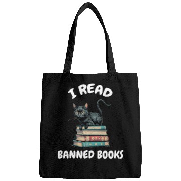 Discover I Read Banned Books And black cats Reader Bookworm Women Men Bags