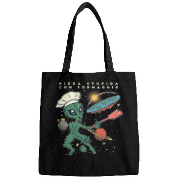 Discover Aliens UFO Funny Flat Earth Society Chef Bags