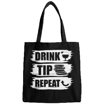 Discover Drink Tip Repeat Server Bartender Cocktail Lover Bags