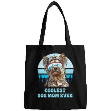 Discover Yorkshire Terrier Skiing Winter Coolest Dog Mom Ever Bags