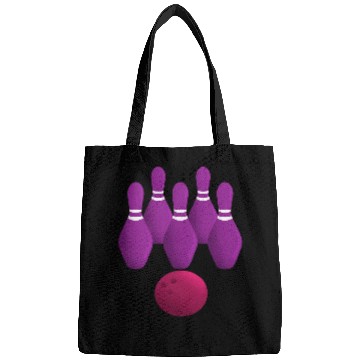 Discover Sport Bowling Purple Bowling Pins Ball Team Bags