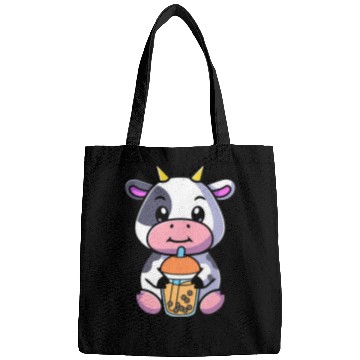 Discover Cow Pet Bubble Milk Tea Cow Cute Cow Drinking Boba Milk Tea 01 Bags