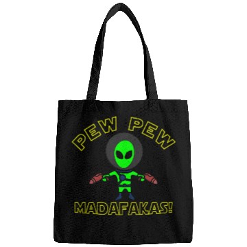 Discover Aliens UFO Pew Pew Madafakas Funny Bags