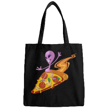Discover Aliens UFO Pizza Loving Surfing Bags