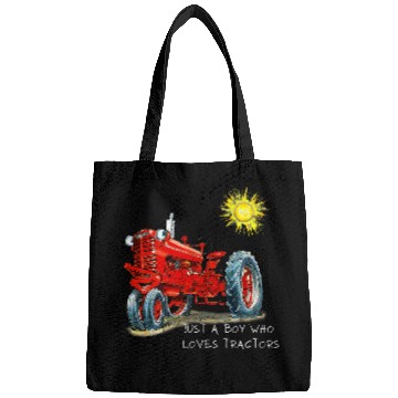 Discover Tractor Fun driving Just A Boy Who Loves Tractors Cute Drawing Farmer Farming Bags