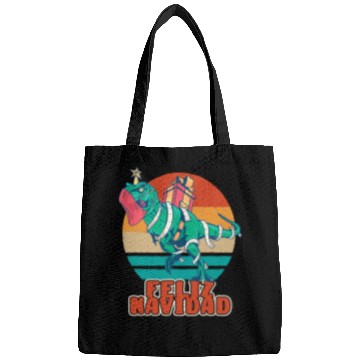 Discover Dinosaur Pet Feliz Navidad Bags