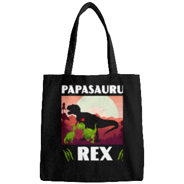 Discover Dinosaur Pet Fathers Day Papasaurus rexs Funny Dinosaur Daddy Bags