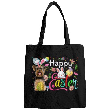 Discover Happy Easter Yorkshire Terrier Cosplay Bunny Chocolate Eggs Bags
