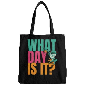 Discover Frog Pet What Day Is It Funny frog Wednesday meme Bags